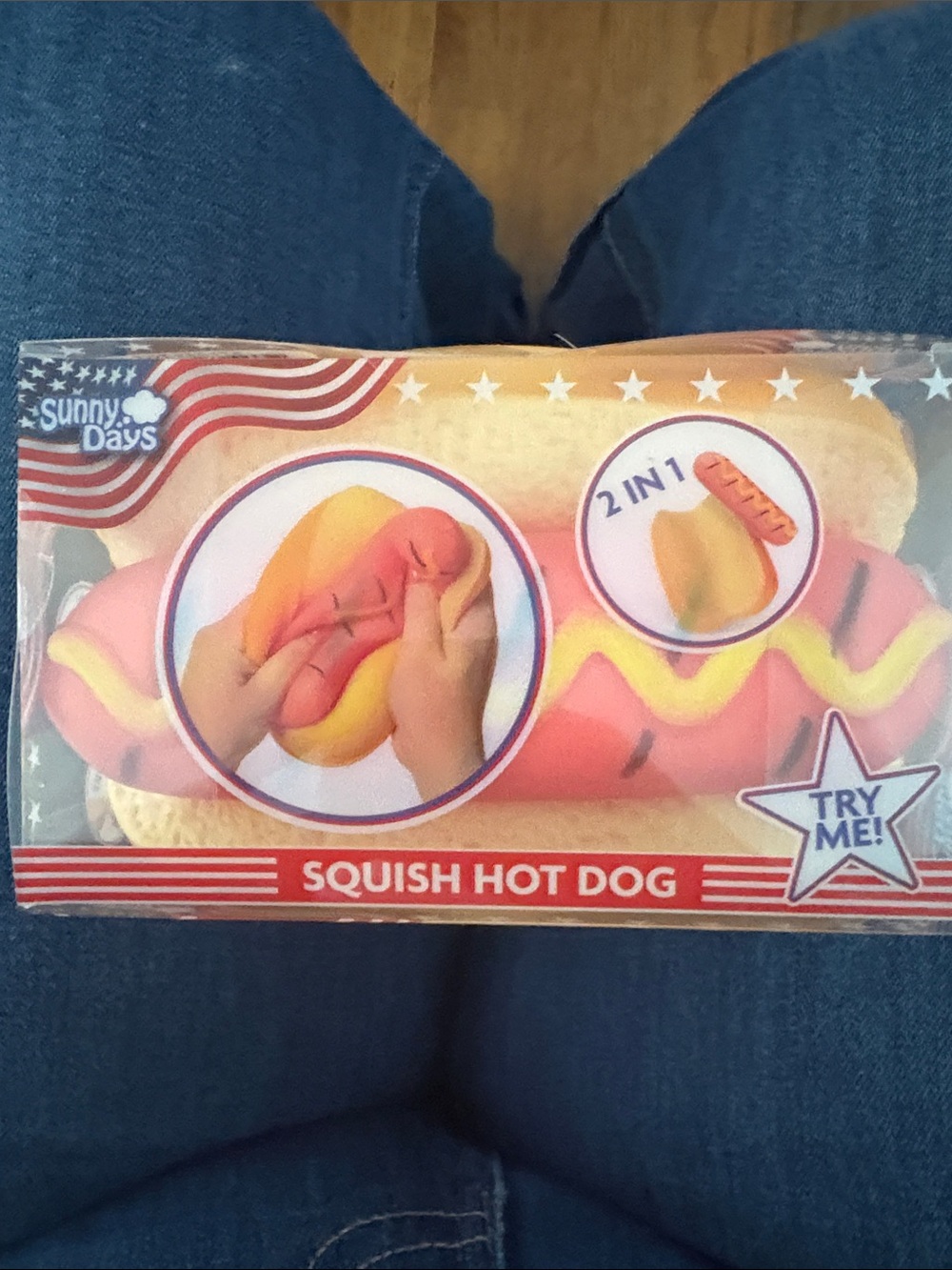 Pink Squish Hot Dog Toy - Soft Squeeze Play